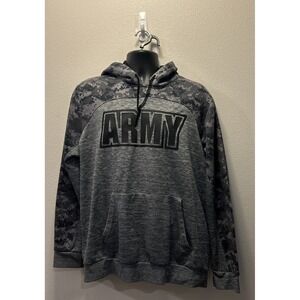 ARMY Hoodie Men's XL Grey Camo‎ Drawstring Pockets Long Sleeve Pullover